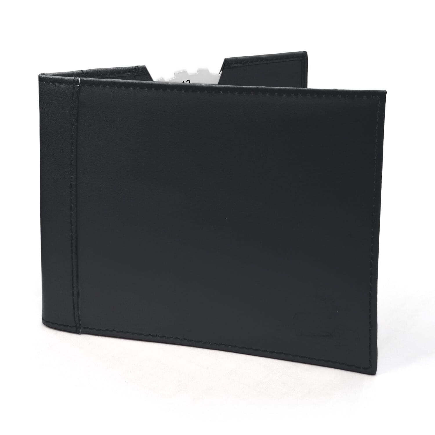 leather blue badge timer clock wallet black