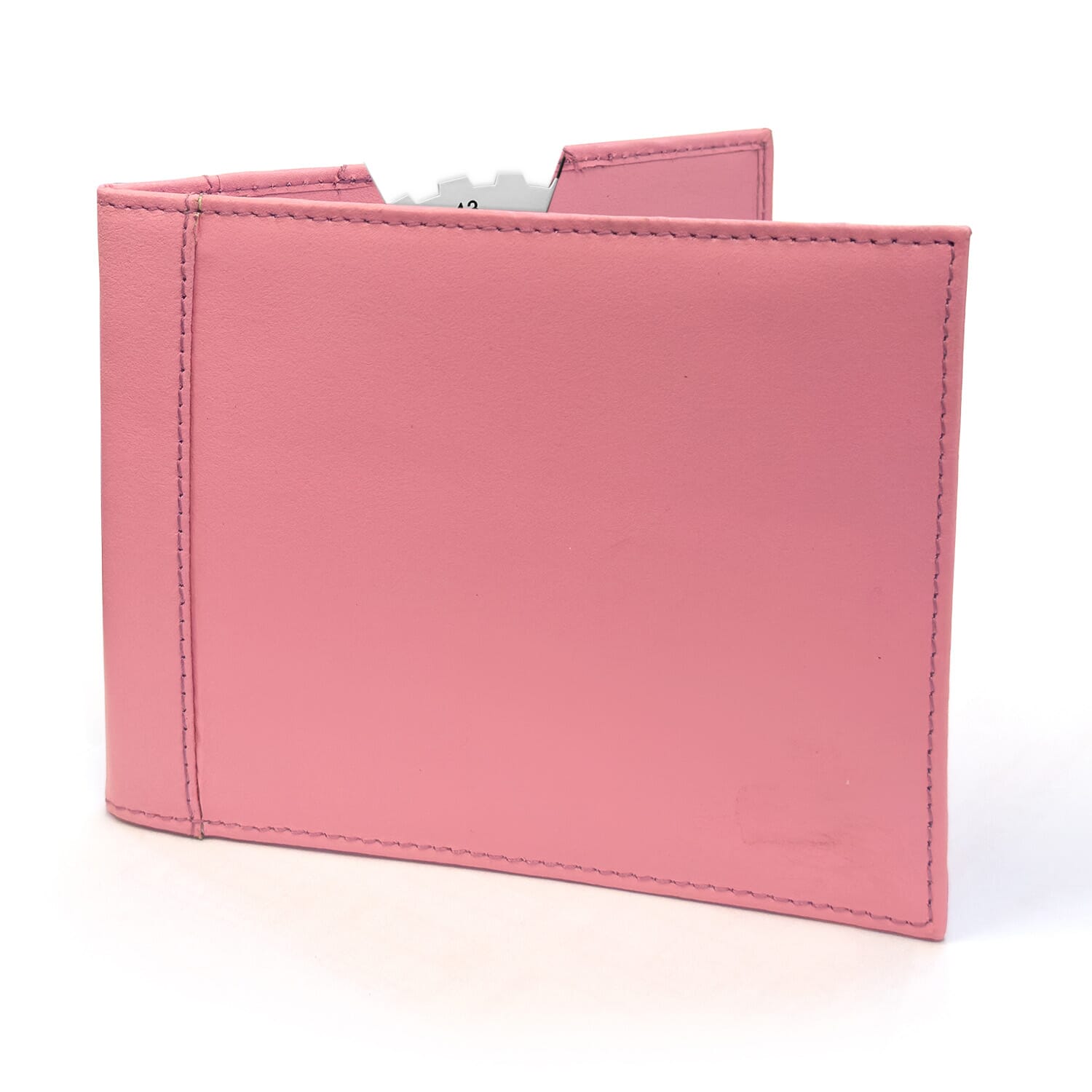 leather blue badge timer clock wallet pink