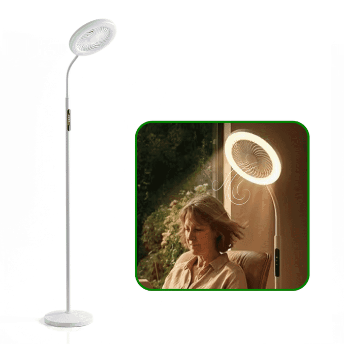 led floor light with fan