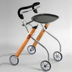 Let's Go - Indoor Rollator - Silver and Beech