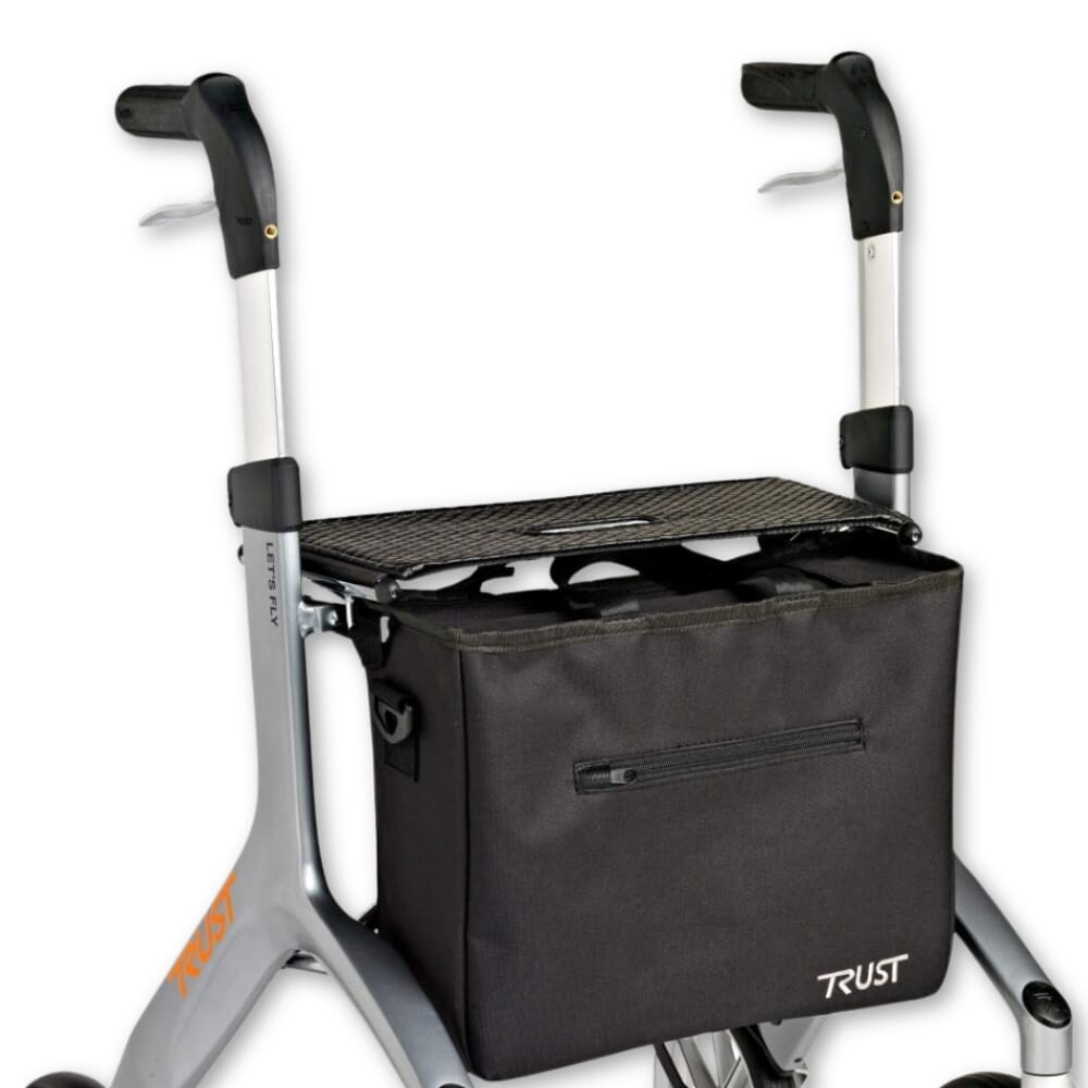lets fly rollator fabric bag on rollator