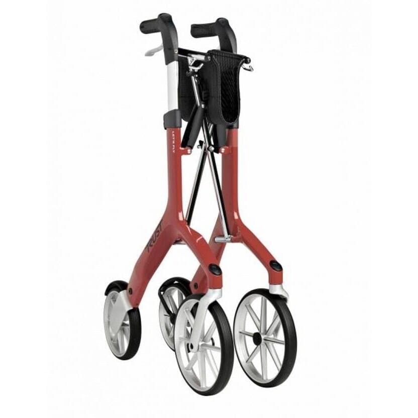 lets fly rollator red folded