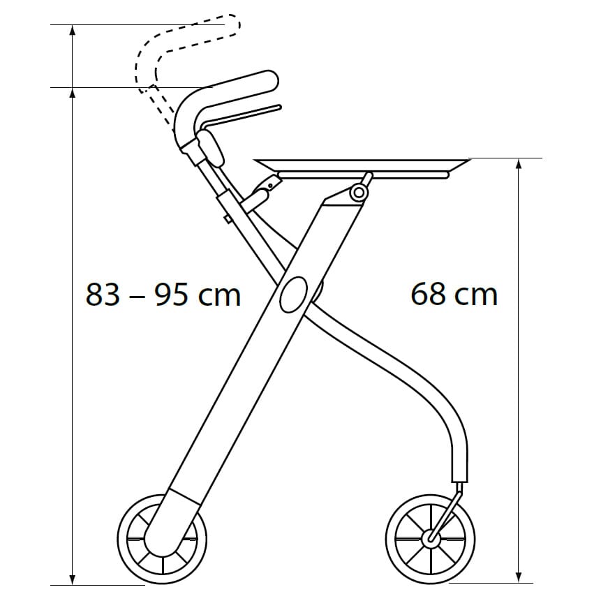 lets go indoor rollator dimensions