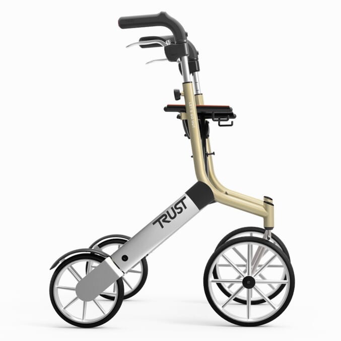 lets go out rollator beige and silver 2