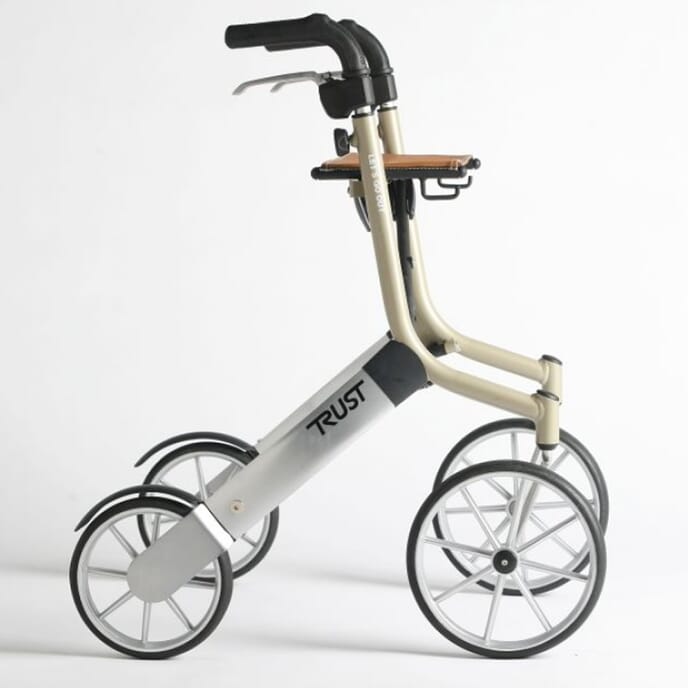 lets go out rollator beige and silver