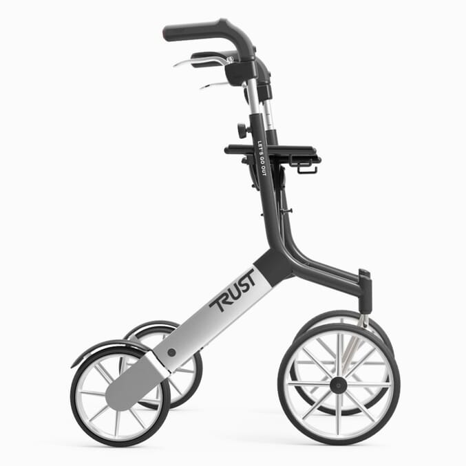 lets go out rollator black and silver 2