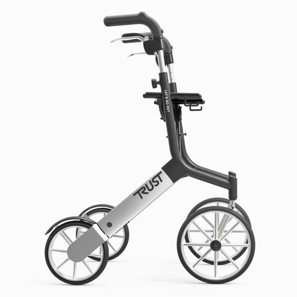 lets go out rollator black and silver 2