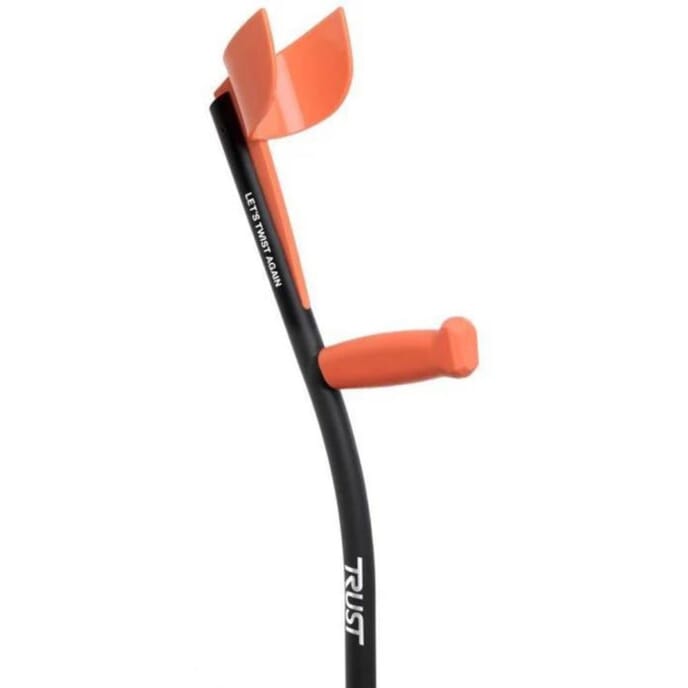 lets twist again crutches black and orange