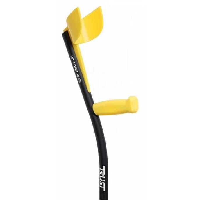 lets twist again crutches black and yellow