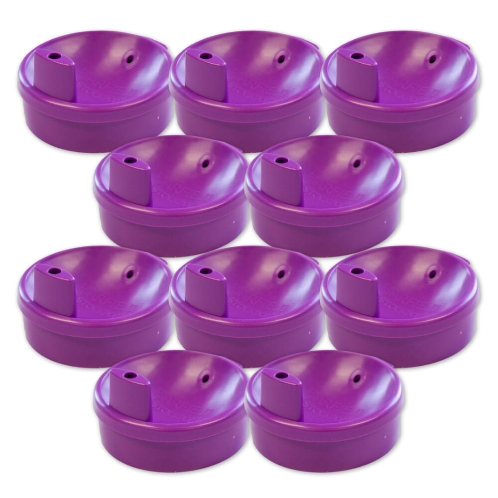 lid for graduated two handled beaker narrow purple pack of 10