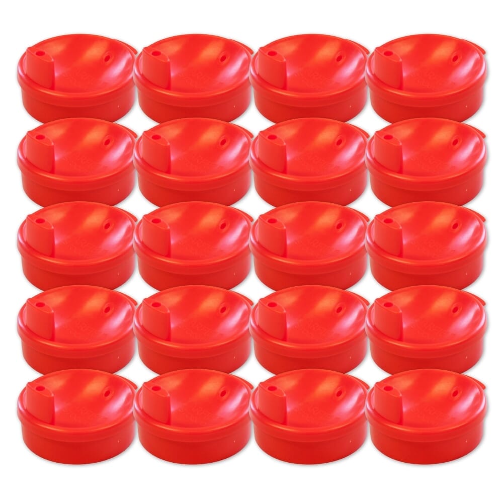 lid for graduated two handled beaker narrow red pack of 20