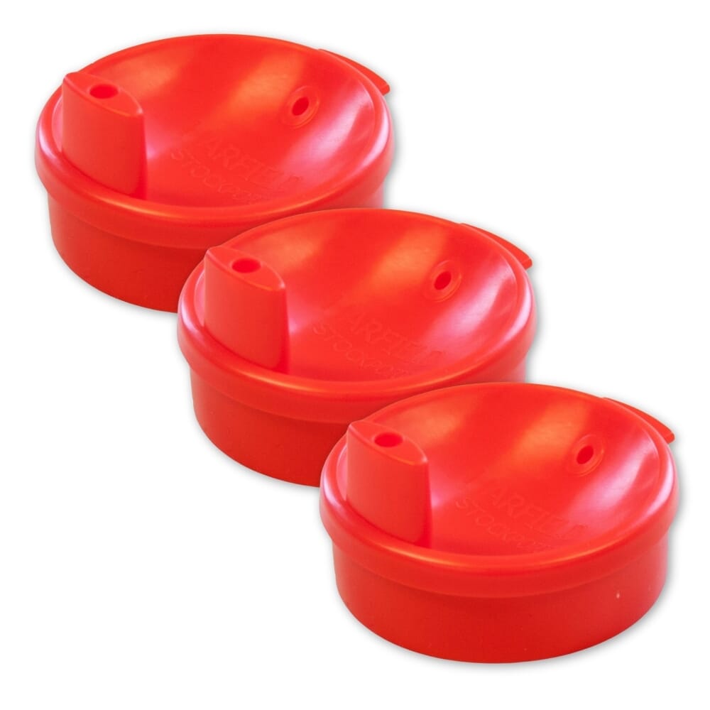 lid for graduated two handled beaker narrow red pack of 3