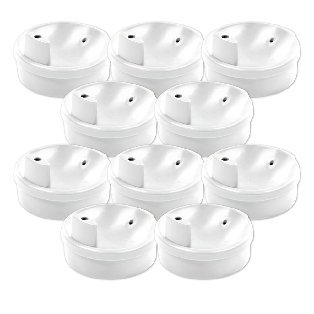 lid for graduated two handled beaker narrow white pack of 10