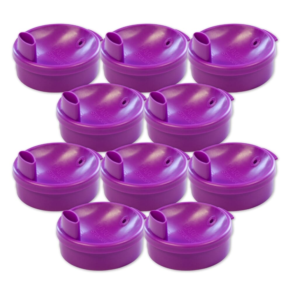 lid for graduated two handled beaker wide purple pack of 10
