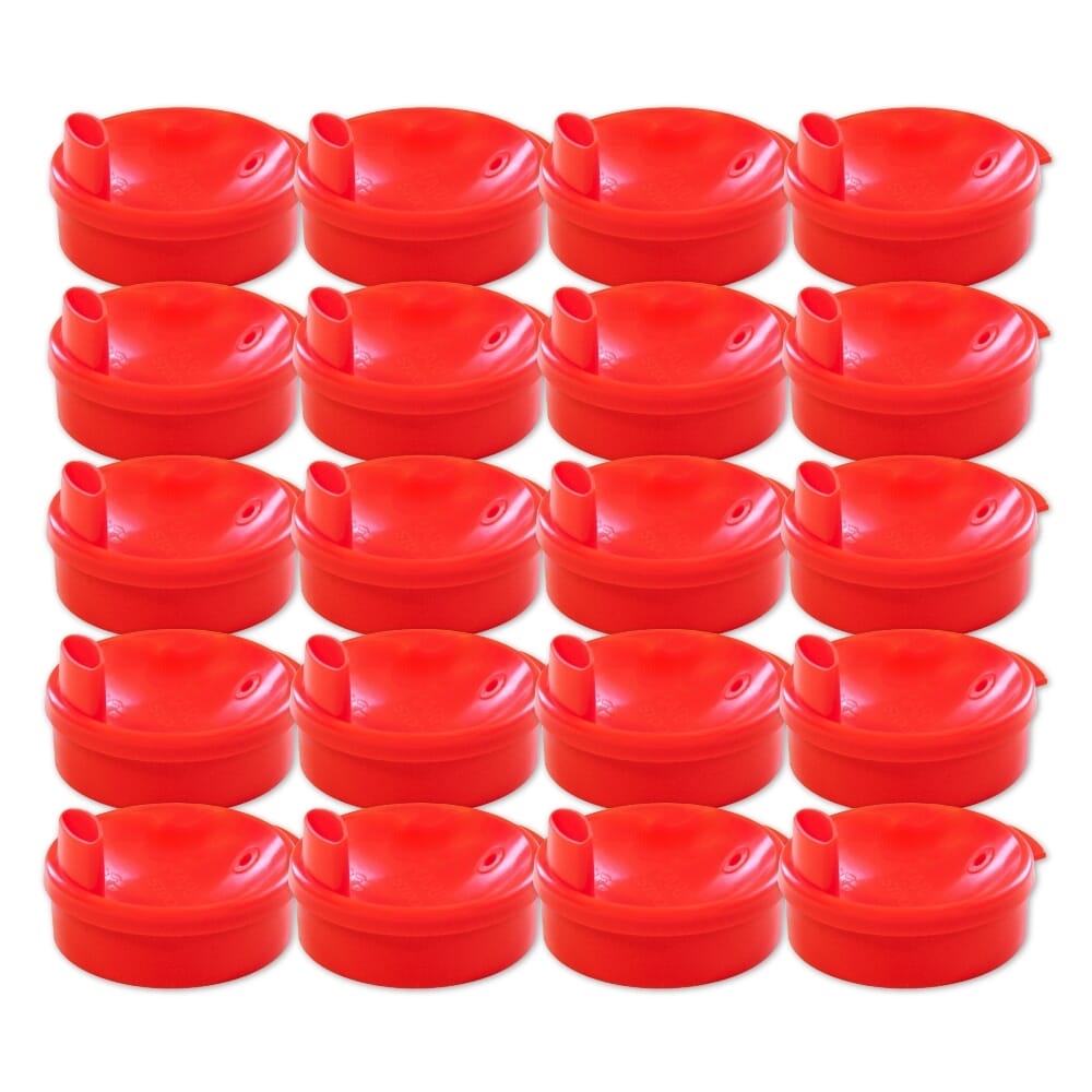 lid for graduated two handled beaker wide red pack of 20