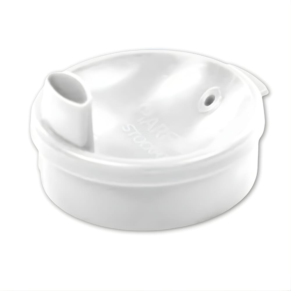 lid for graduated two handled beaker wide white