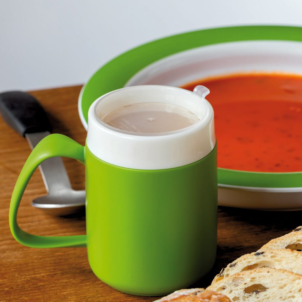 lids for ornamin mugs and cups discreet drinking lid shown on mug