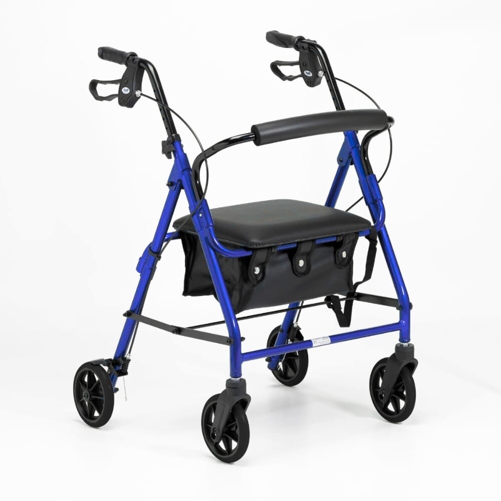 lightweight aluminium framed rollator blue 1