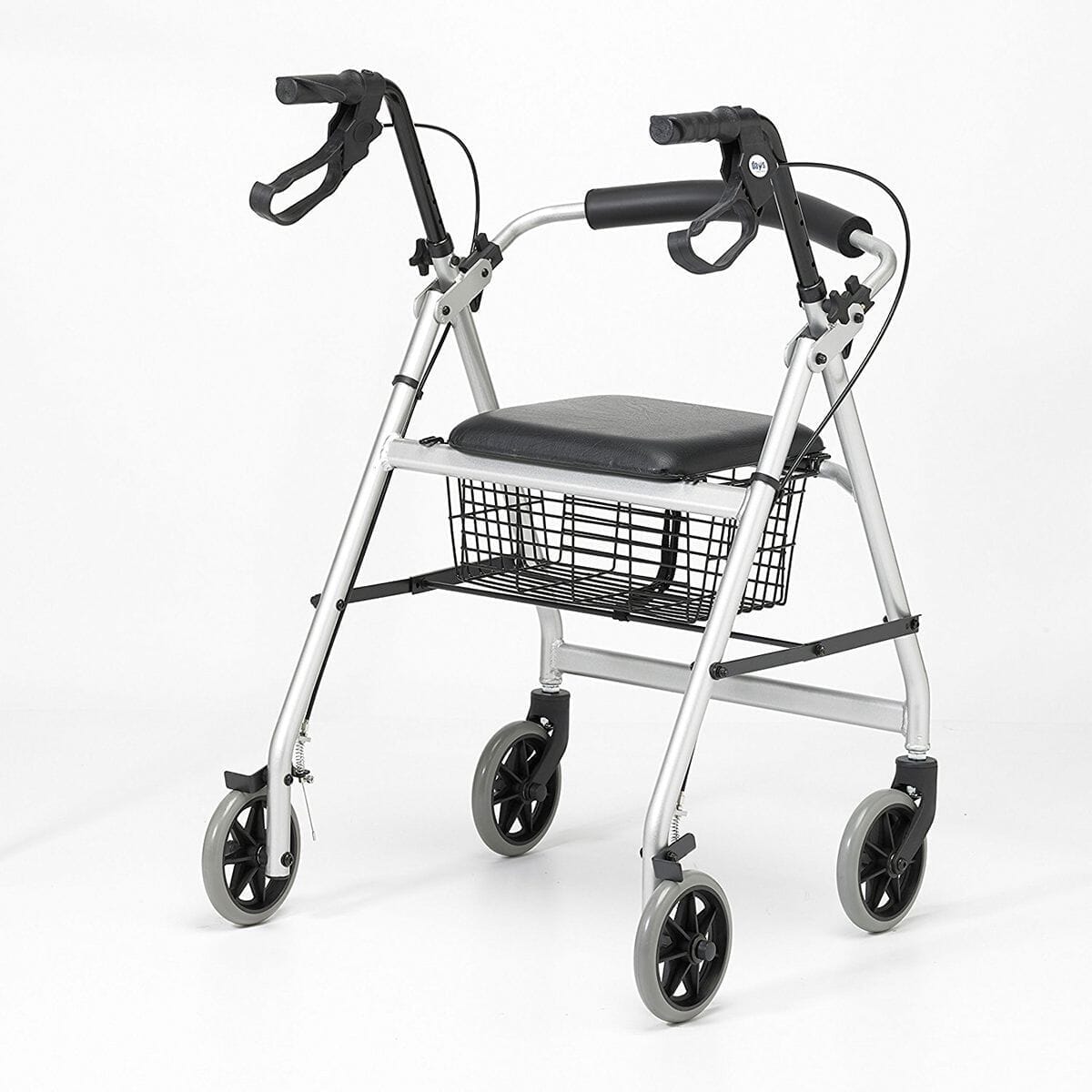 lightweight aluminium rollator behind