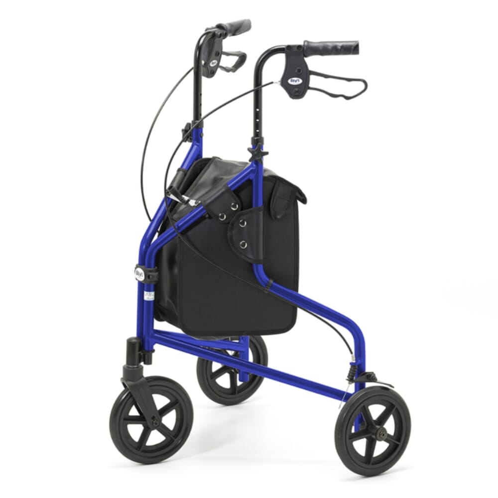 lightweight aluminium tri wheel walker front