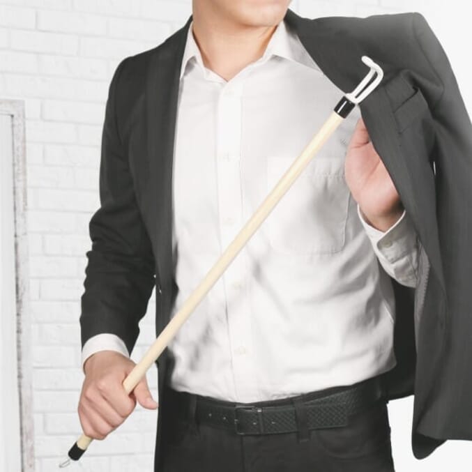 lightweight dressing stick in use