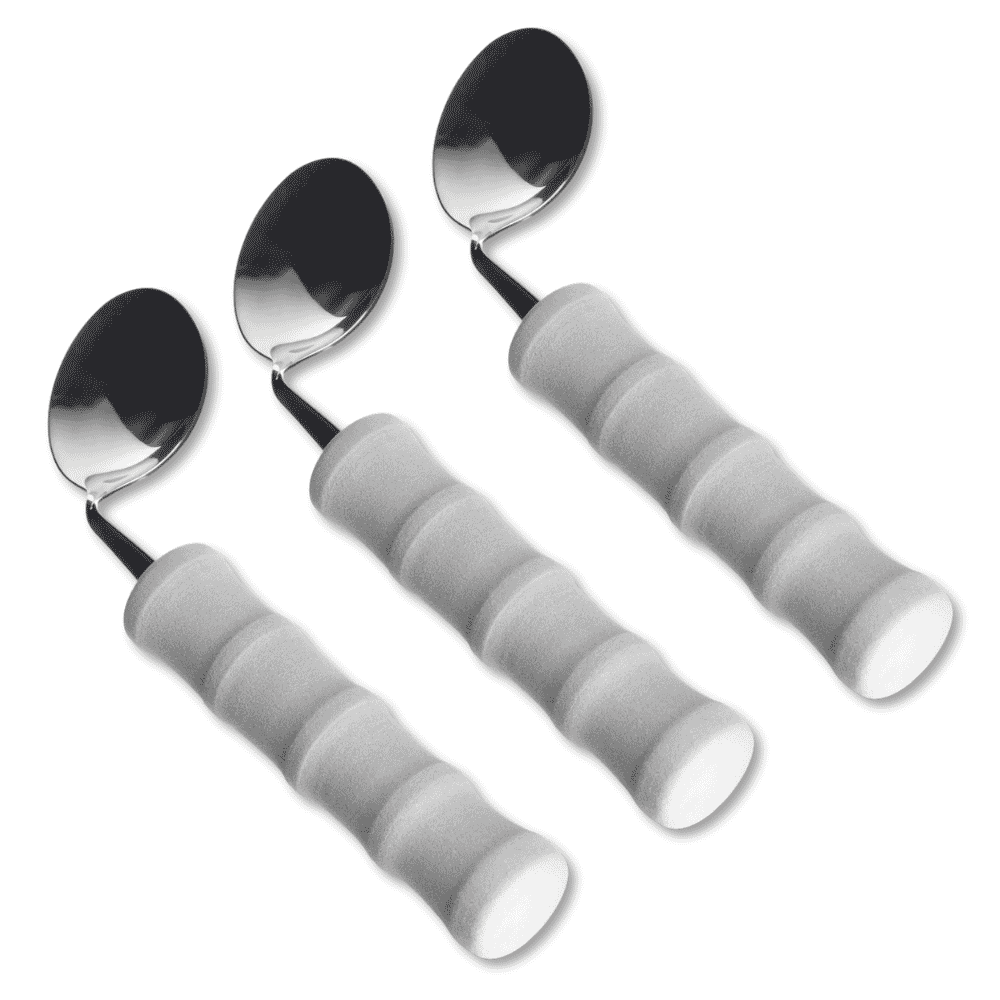 lightweight foam handled angled cutlery left handed spoon pack of 3