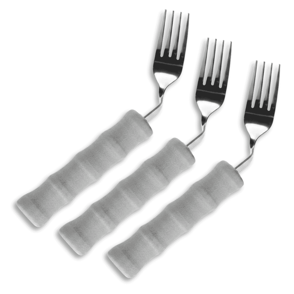 lightweight foam handled angled cutlery right handed fork pack of 3