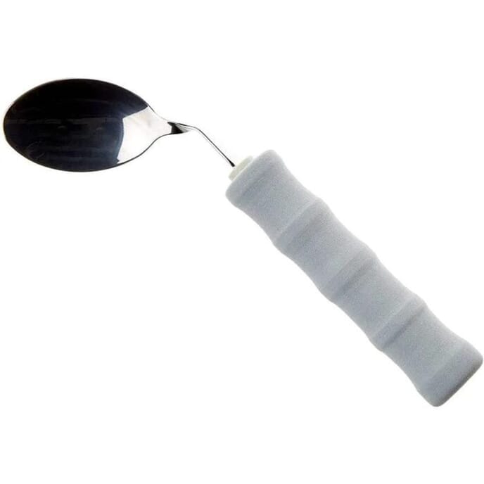 lightweight foam handled angled cutlery right handed spoon