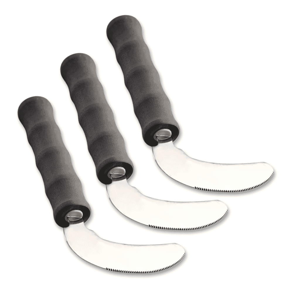 lightweight foam handled angled cutlery rocker knife pack of 3