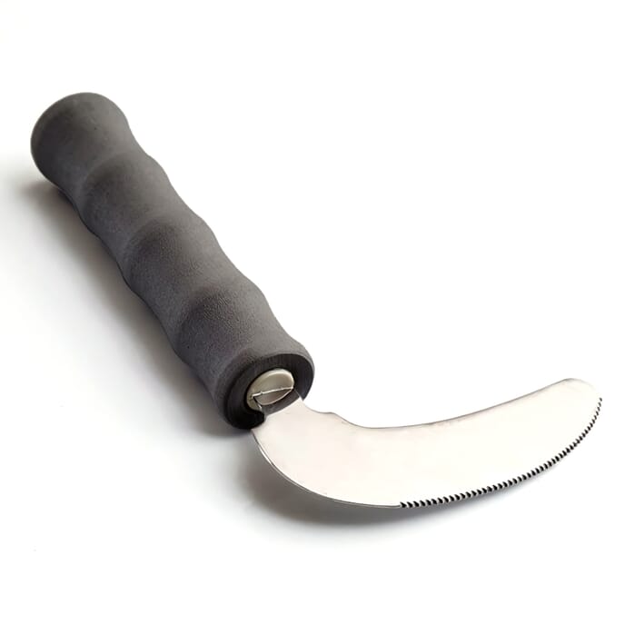 lightweight foam handled angled cutlery rocker knife