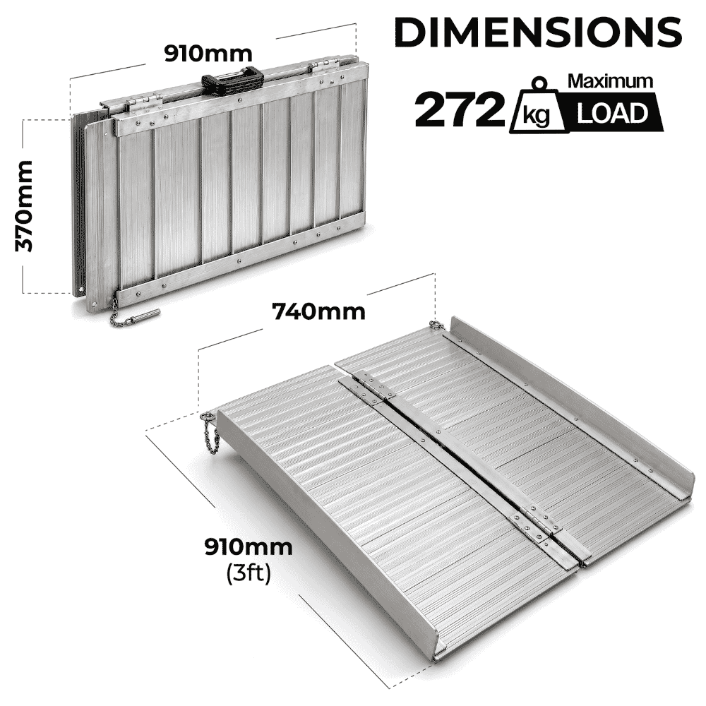 lightweight fold out suitcase ramp 3ft dimensions