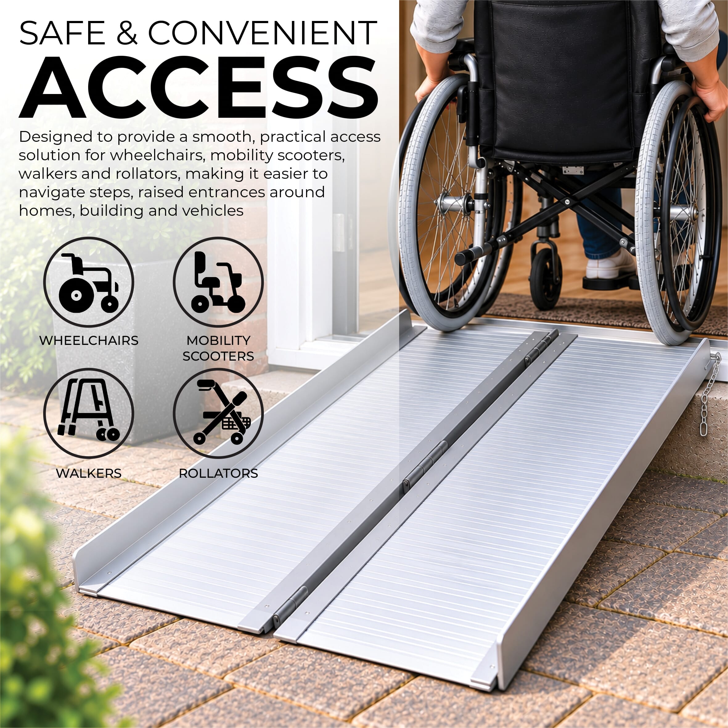 lightweight fold out suitcase ramp 5ft 2