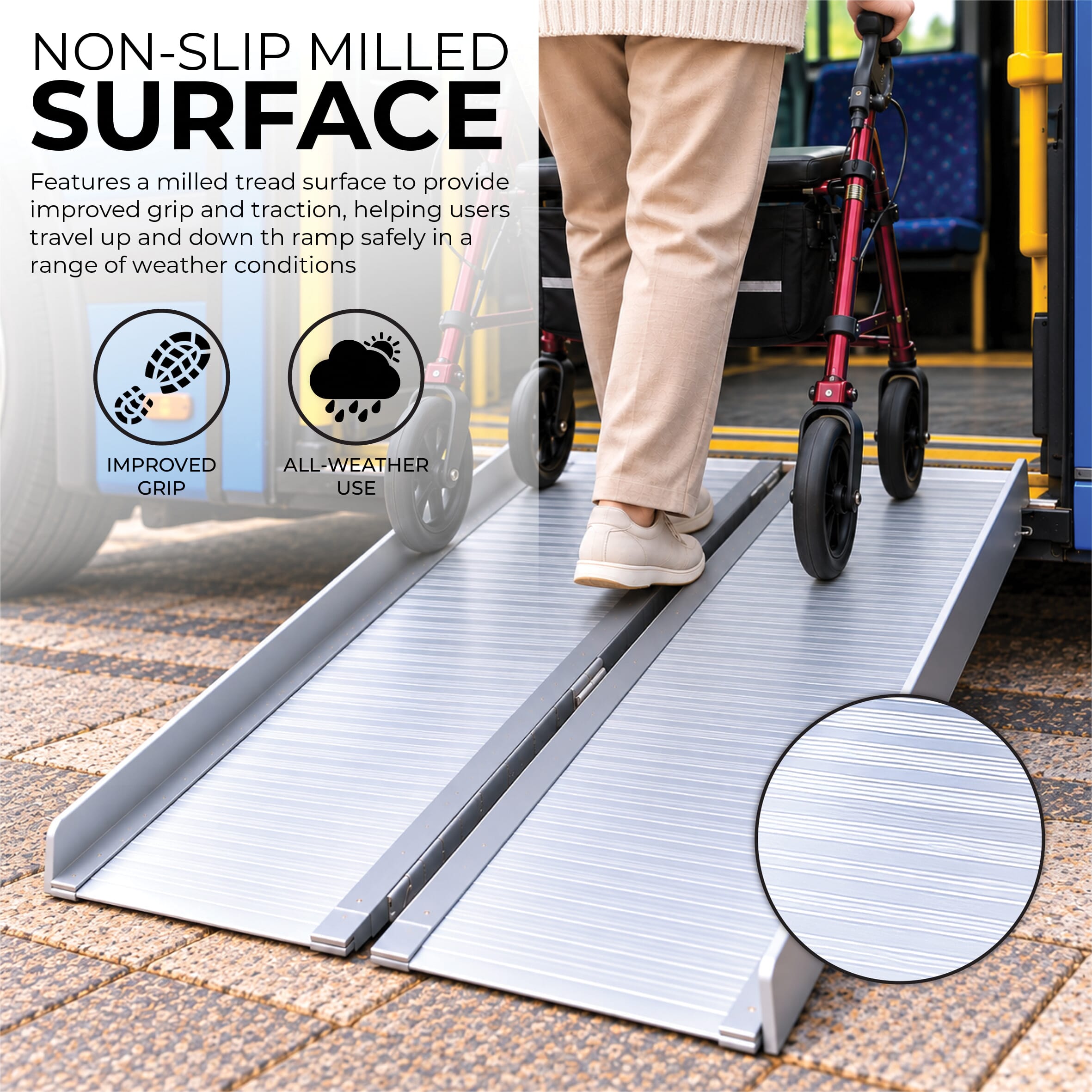 lightweight fold out suitcase ramp 5ft 5