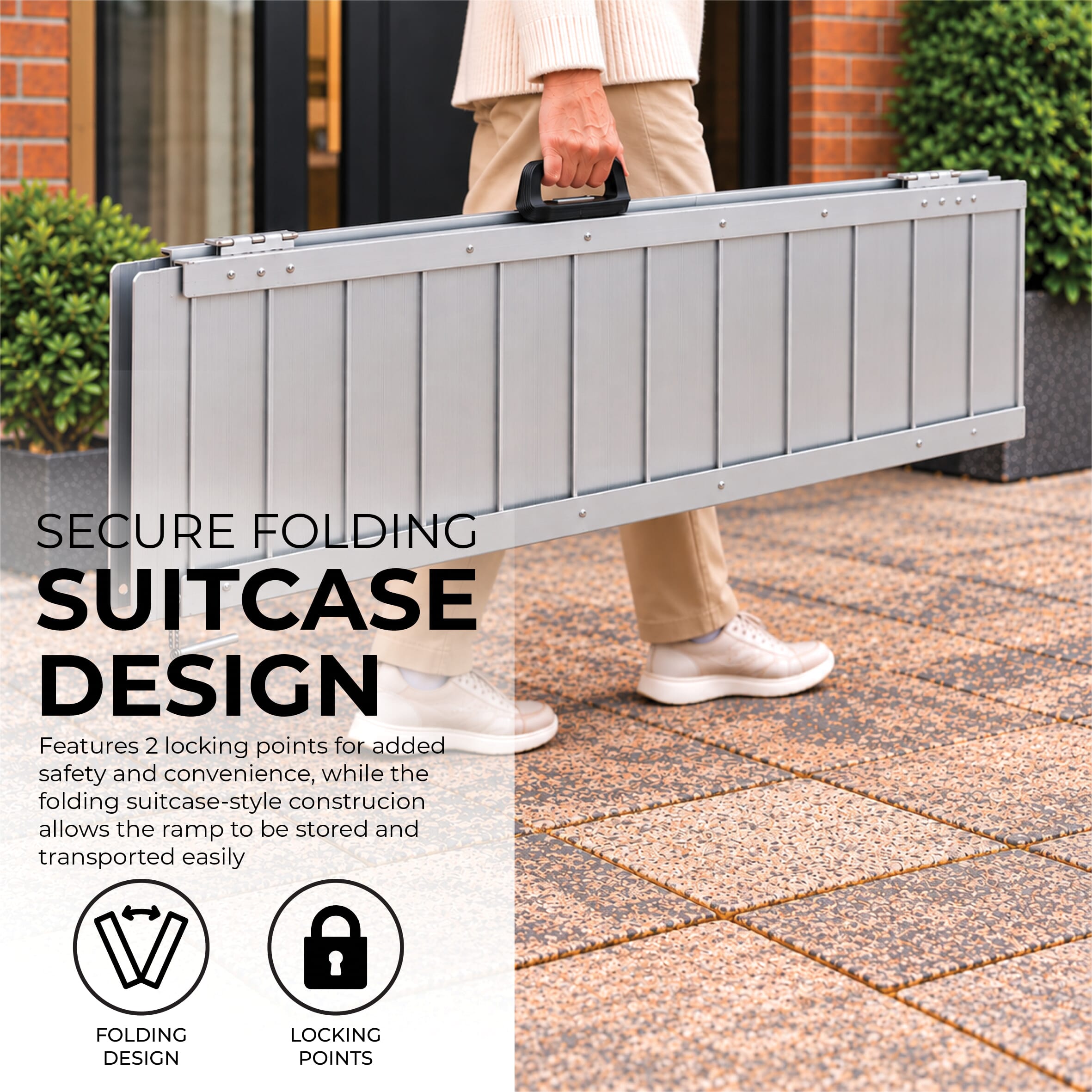 lightweight fold out suitcase ramp 5ft 6