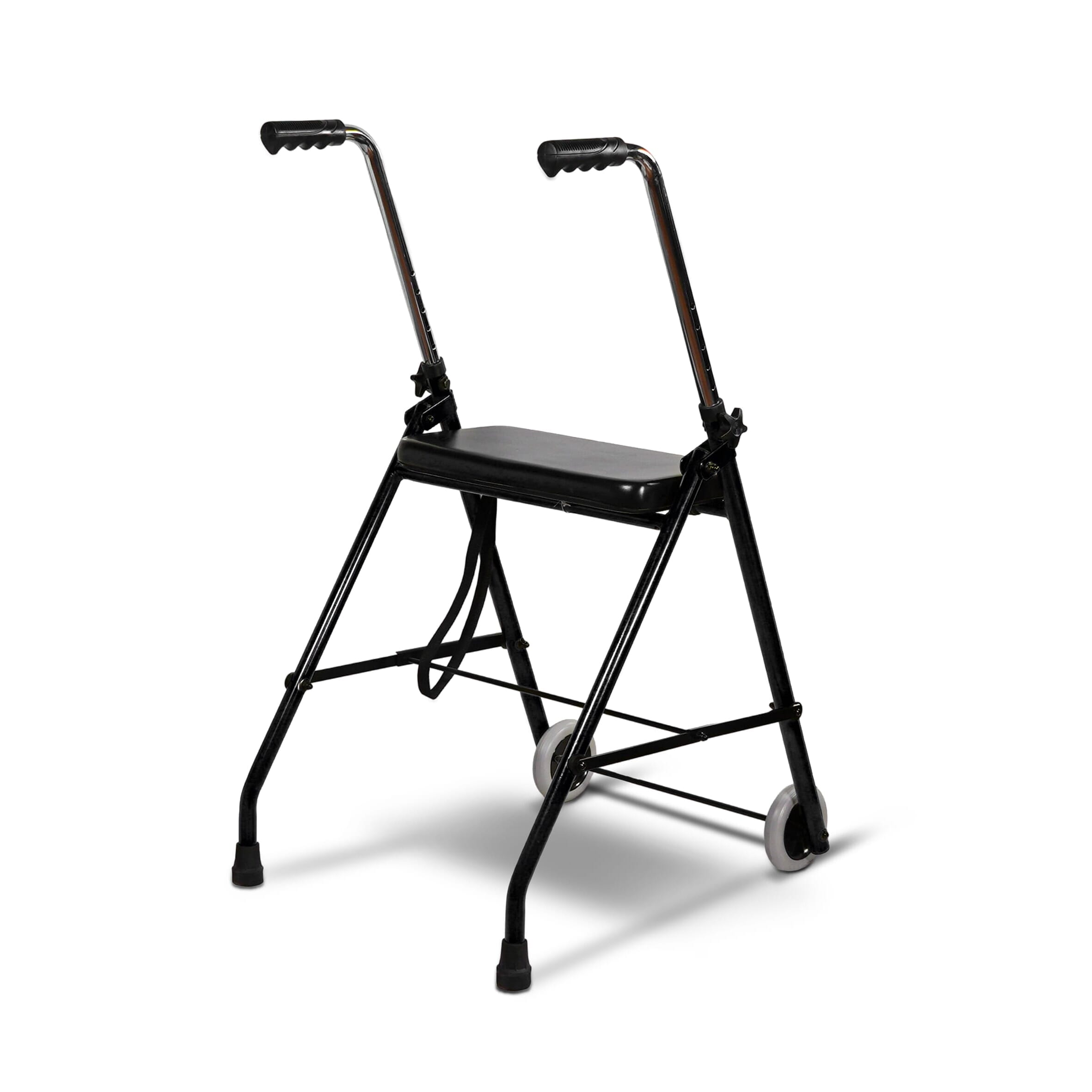 lightweight foldaway wheeled walking frame back