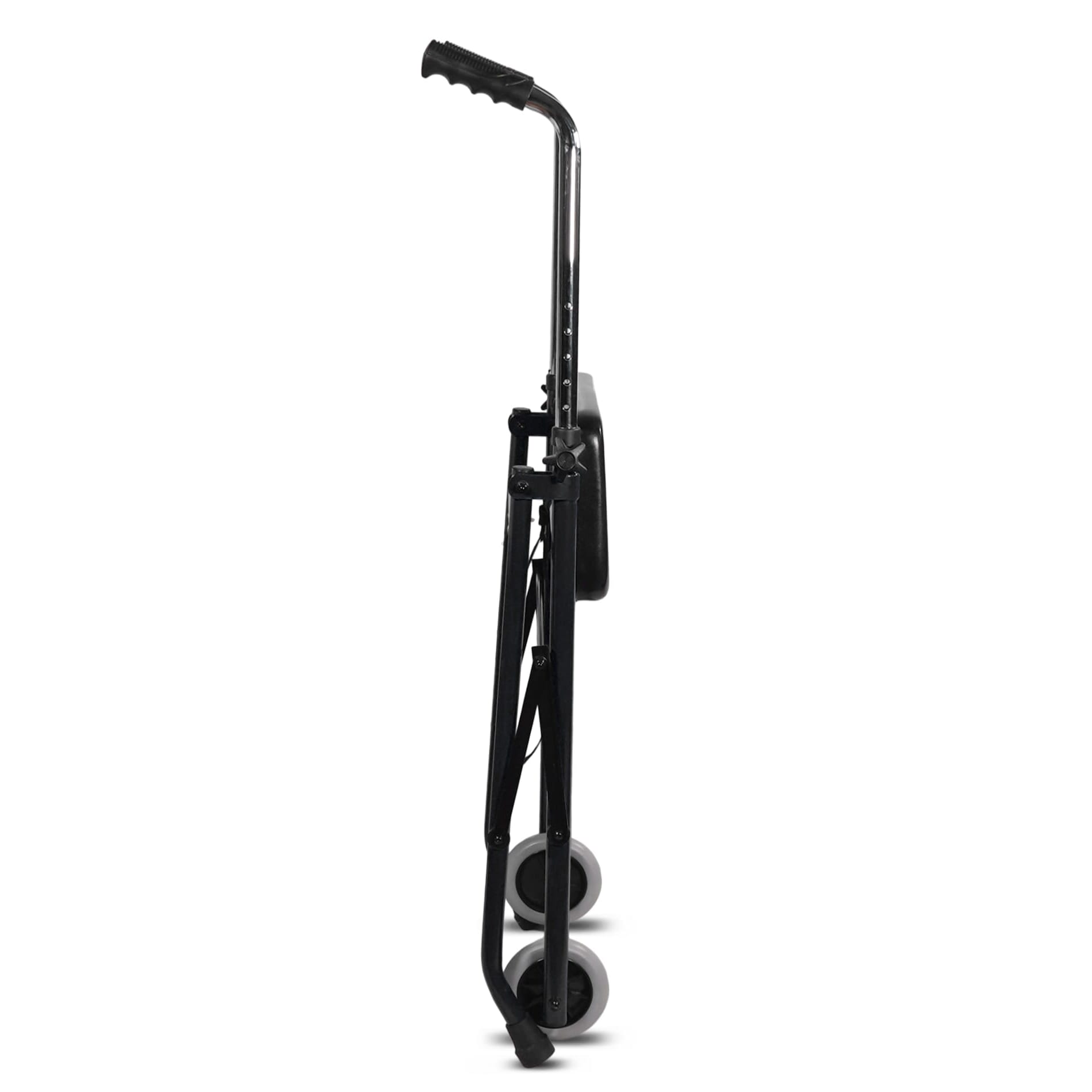 lightweight foldaway wheeled walking frame folded