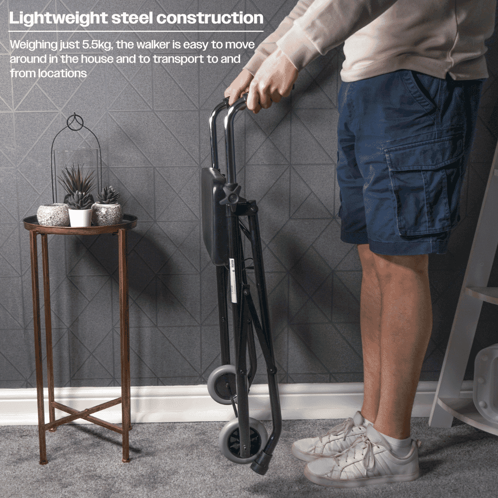 lightweight foldaway wheeled walking frame lightweight