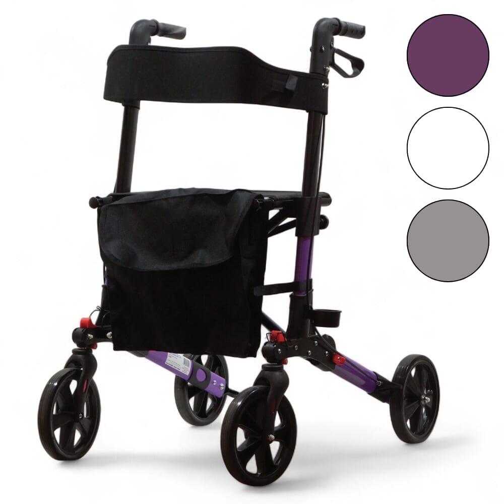 Lightweight Folding Rollator Walker with Seat