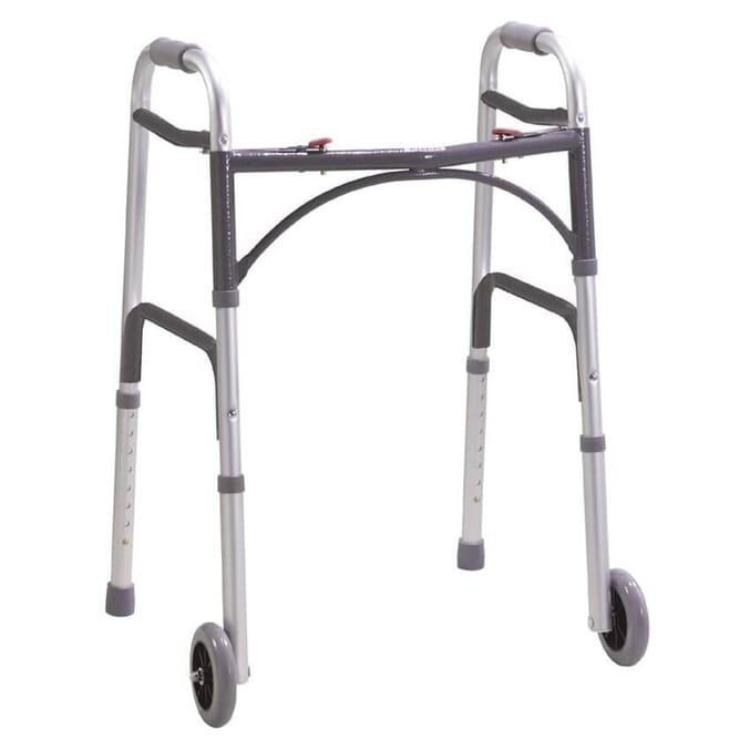 lightweight folding walking frame with wheels