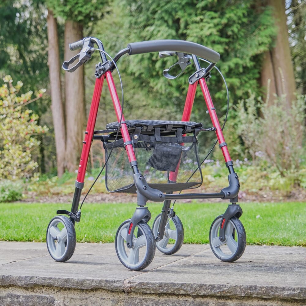 lightweight four wheeled rollator lifestyle