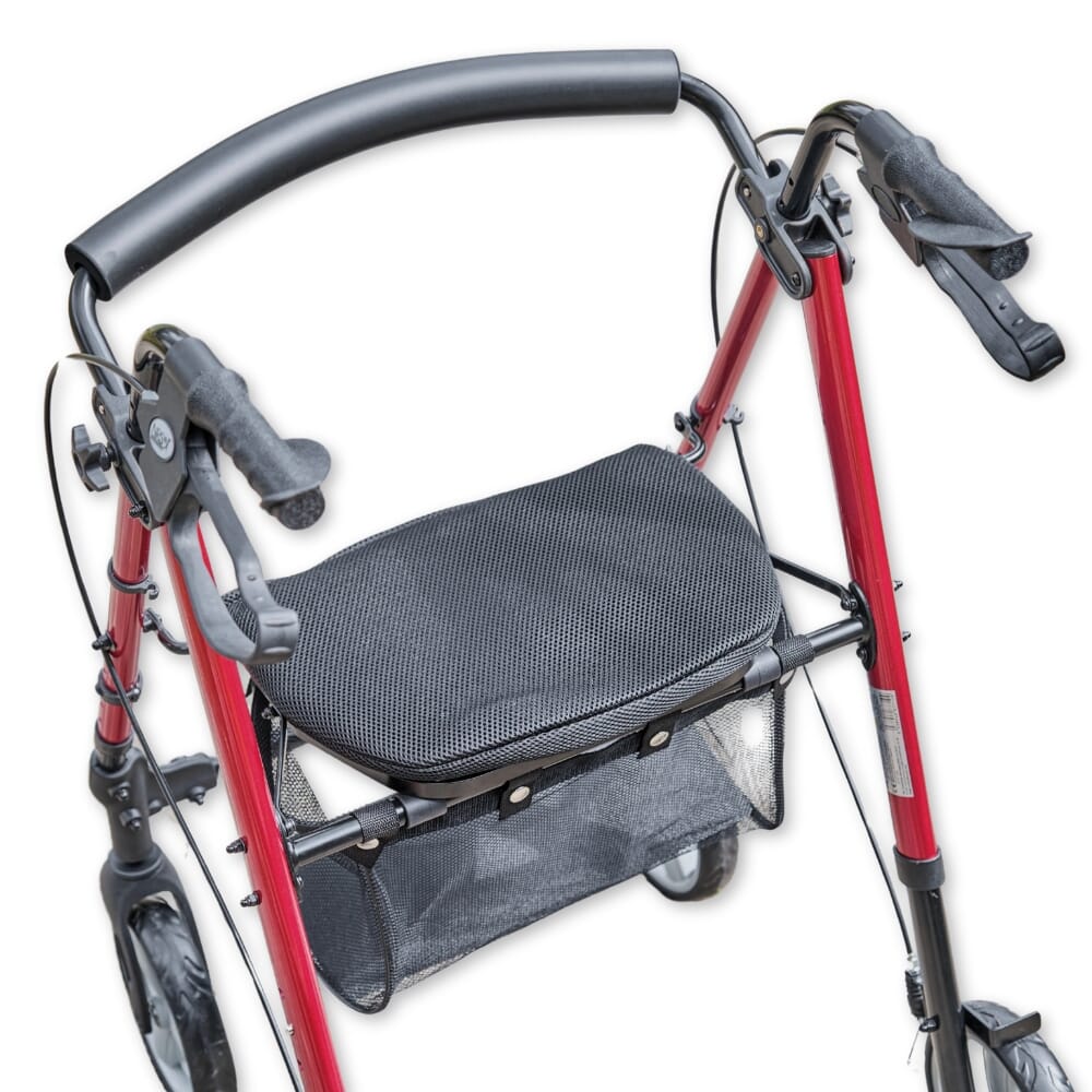 lightweight four wheeled rollator seat