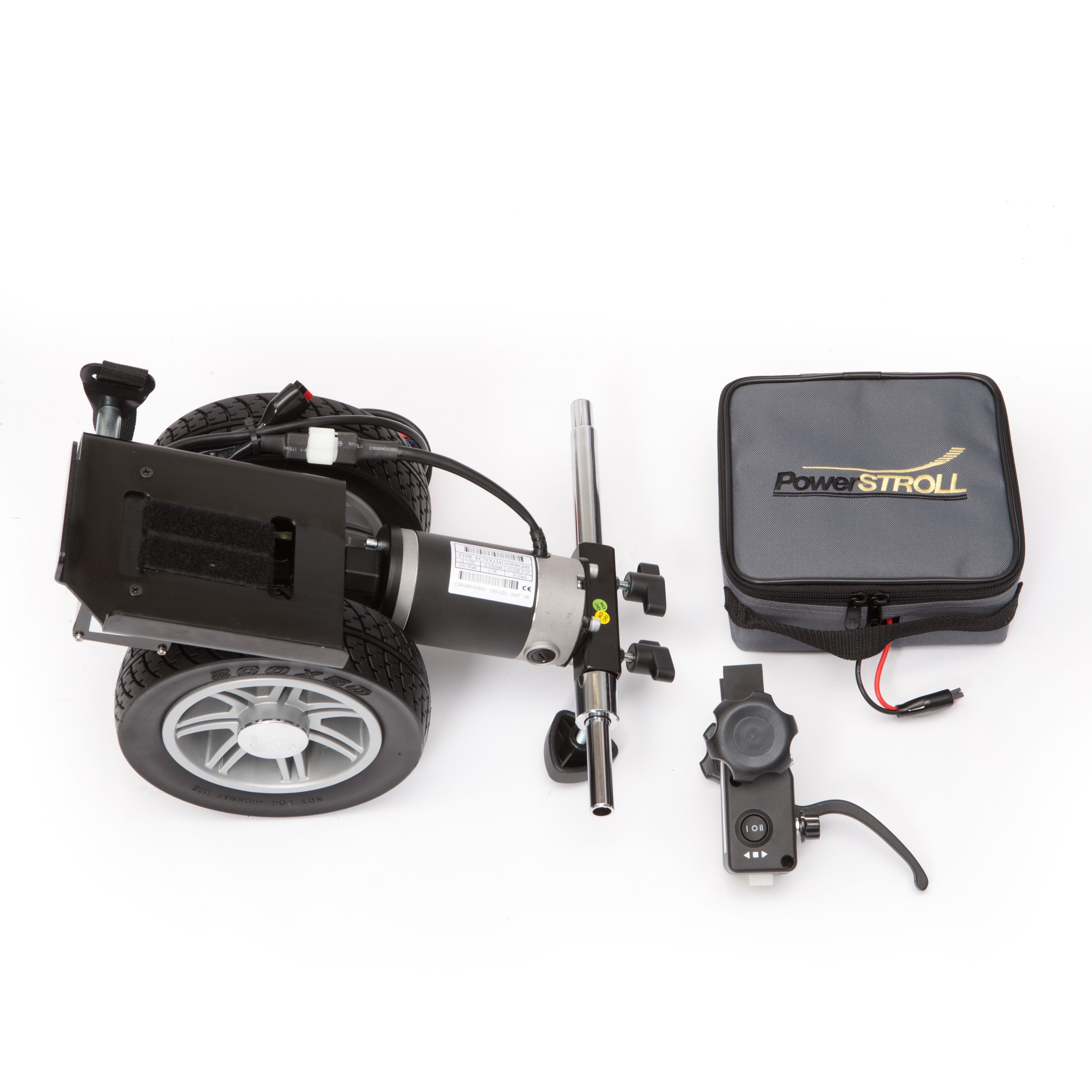 lightweight powerstroll wheelchair power add on disassembled
