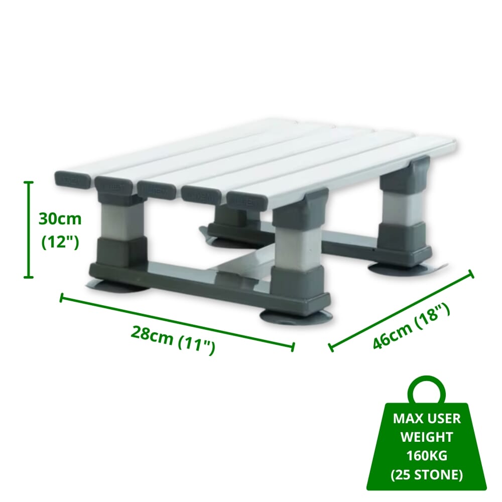 lightweight slatted bath seat dimensions