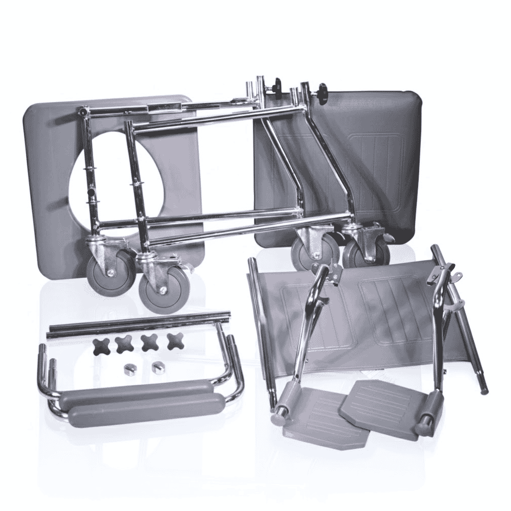 linton wheeled commode flat packed