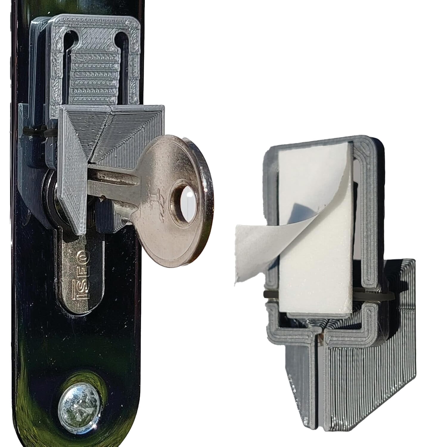 lockpal door key guide showing front and back