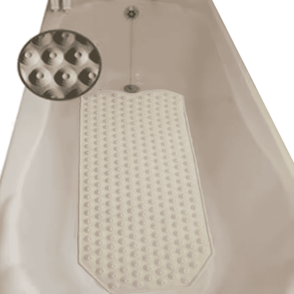 long bath mat in bath