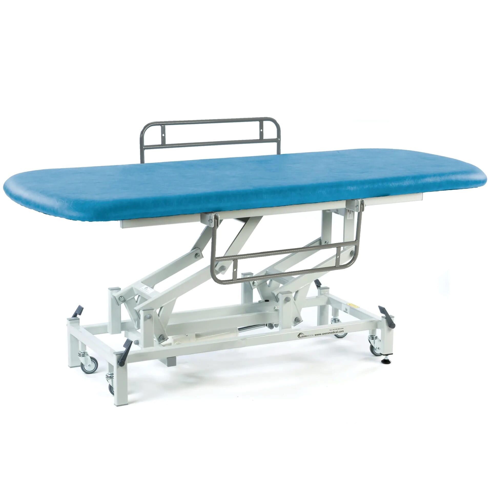 View Long Electric Therapy Hygiene Table with Retractable Wheels and Side Rails Canard information