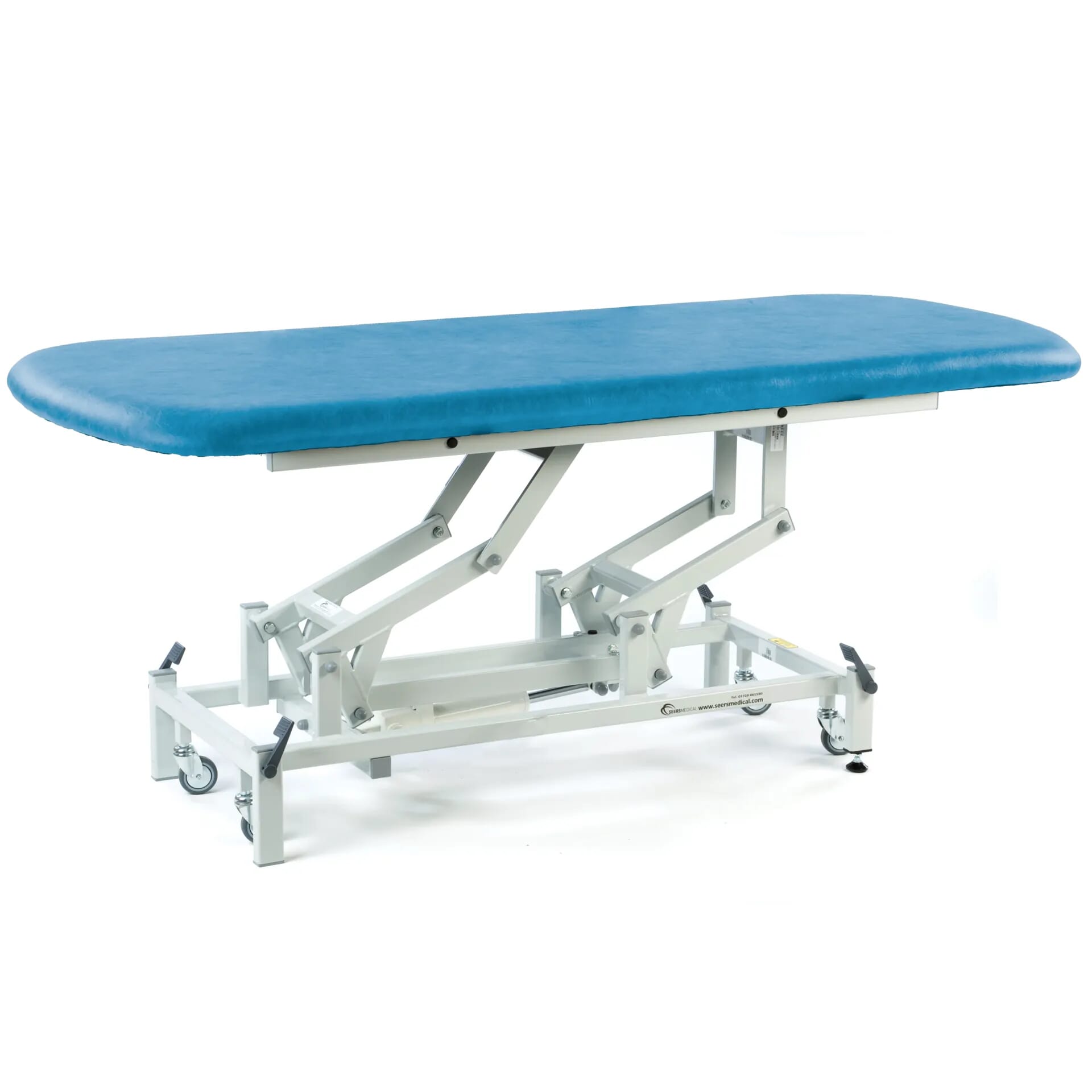 View Long Electric Therapy Hygiene Table with Retractable Wheels Canard information