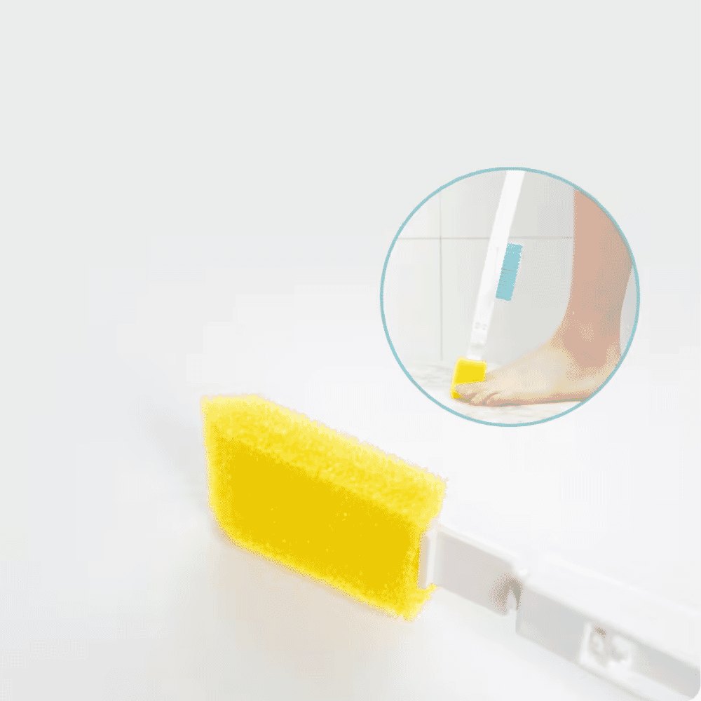 long handled foot sponge detail