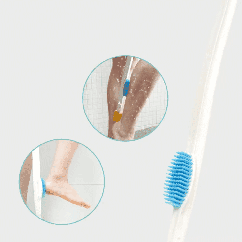 long handled foot sponge features